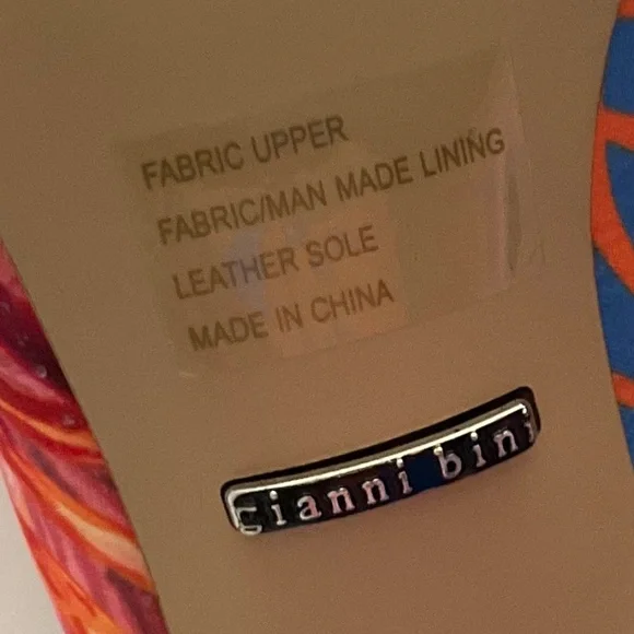 GIANNI BINI Keily Palm Printed Bow Detail Block Heel Dress Sandal Size 7.5 - Picture 7 of 10